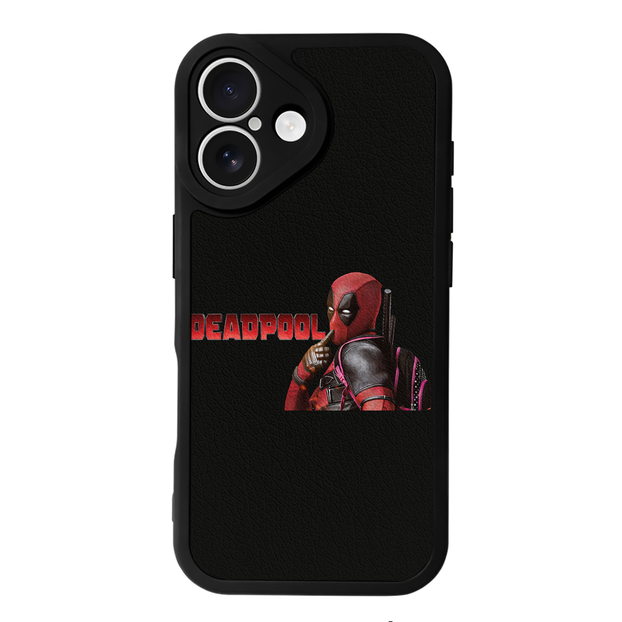 （画像用） Deadpool デッドプール 【iPhone 16シリーズ対応】シリコンスマホケース（レザー調） 材質：シリコン